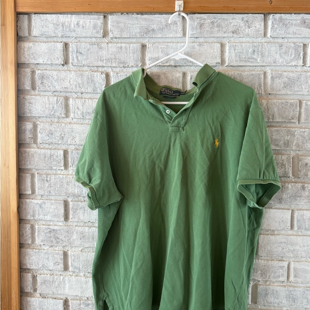 Ralph Lauren Men's Polo Shirt in Olive Green